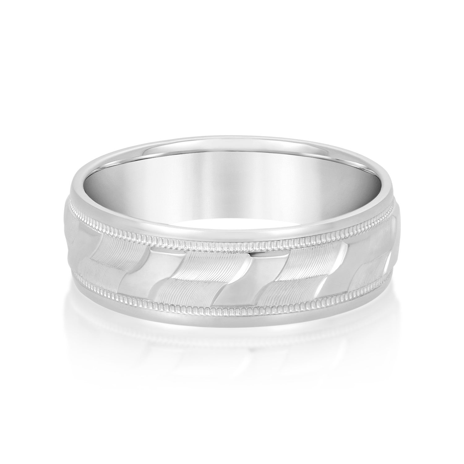 Men's Diagonal Waves Design Band-VIRABYANI